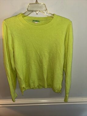 J. Crew Neon Yellow Crewneck Sweater